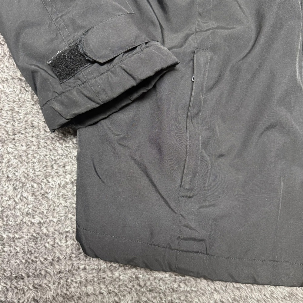 VTG‎ Old Navy Mens Hooded Winter Jacket Coat Size L Gray Fleece Lined Full Zip - Picture 4 of 9